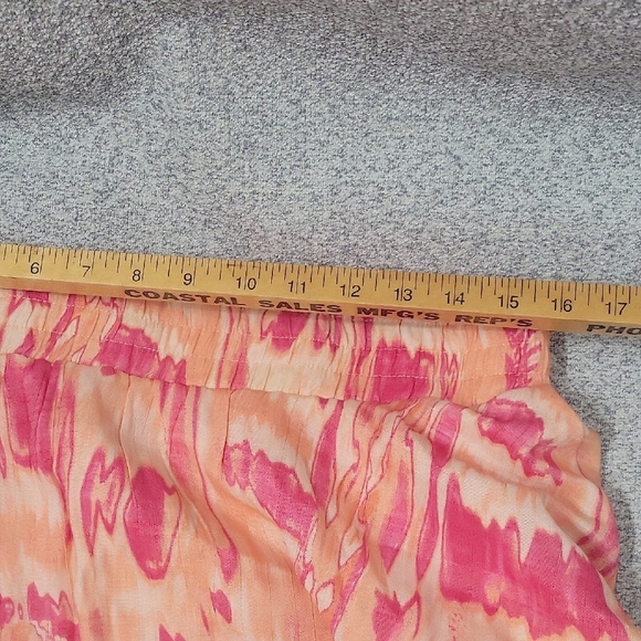 Nicole Miller Pink and Orange Tiered Shorts Size L - Picture 5 of 8